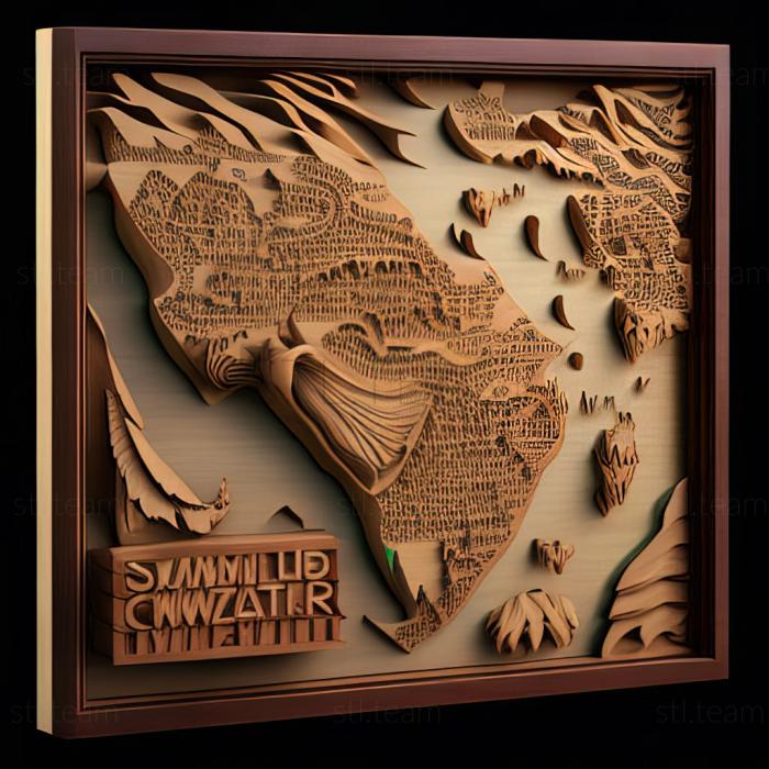 3D модель Sid Meiers Civilization V Scrambled Nations Map Pack ga (STL)